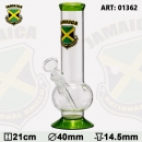 Glas Bong 21cm Jamaica Logo